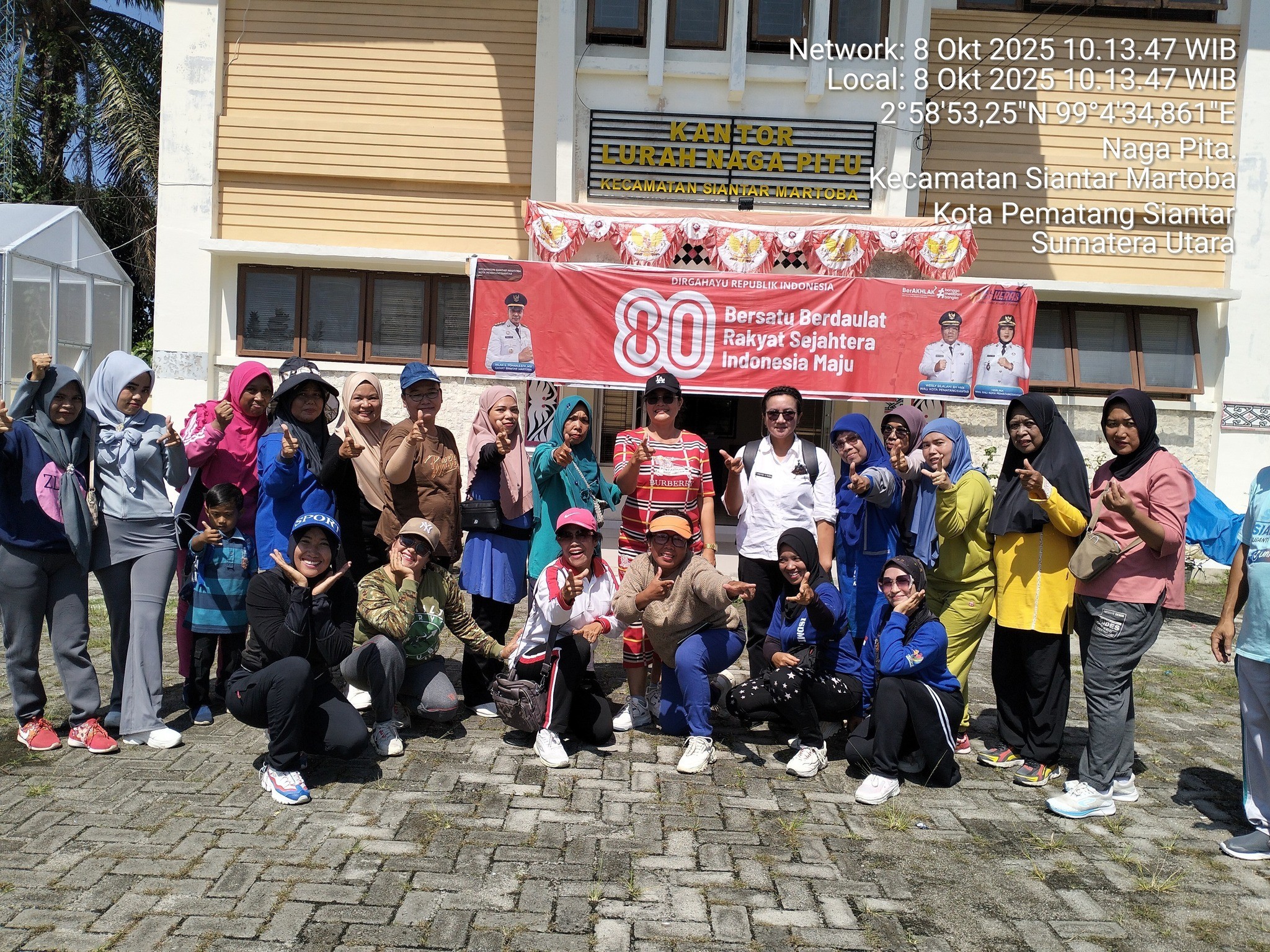 Senam Ceria Posyandu Dewasa dan LansiaKampung Duku, Kelurahan Naga Pitu  dan cek Kesehatan bersama N